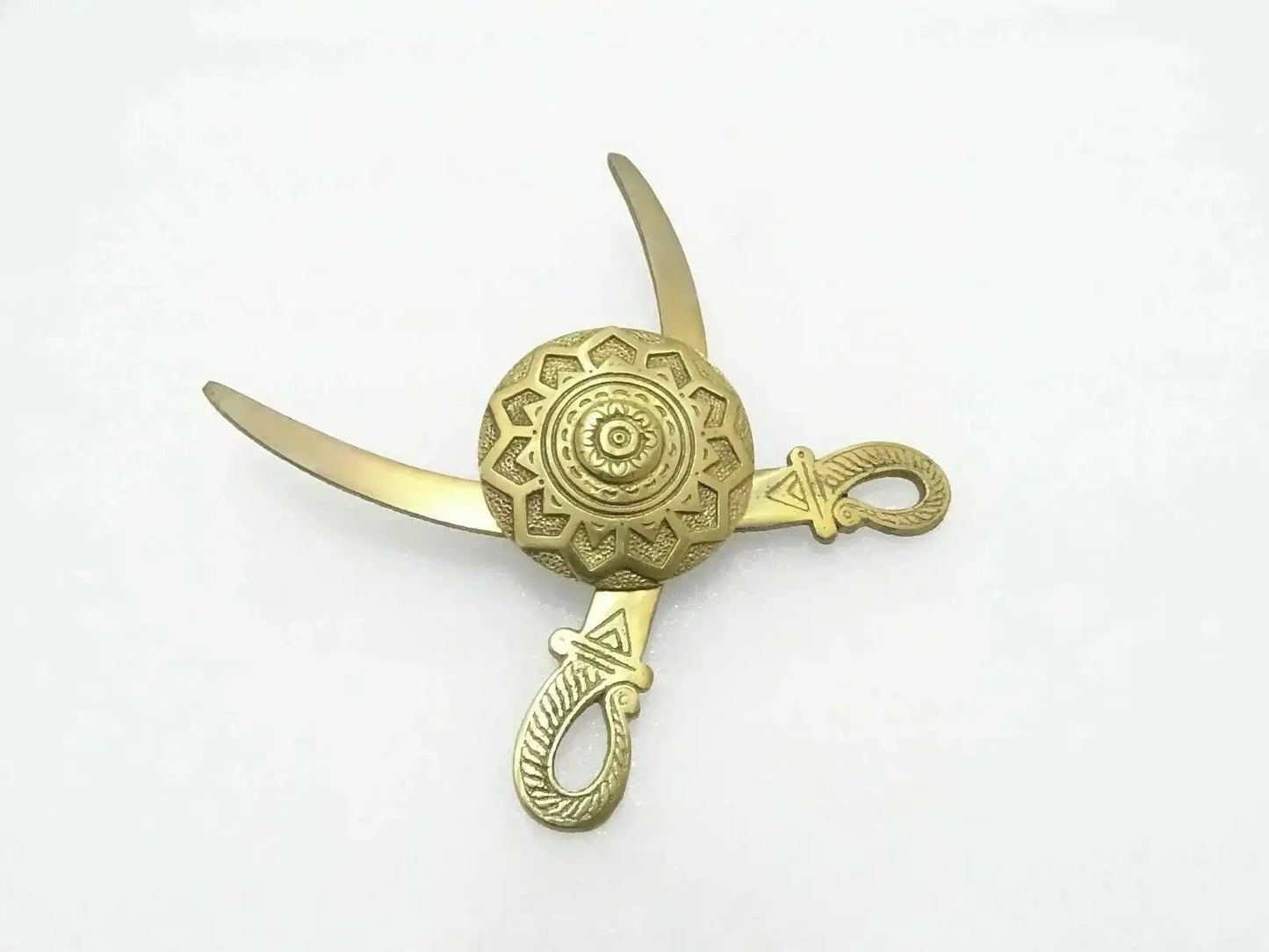 ROYAL ENFIELD REAR MUDGUARD BRASS SWORD BADGE - StellerGear