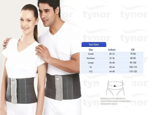 Abdominal trimmer belt with adjustable compression panel, gray and dark fabric, XL
