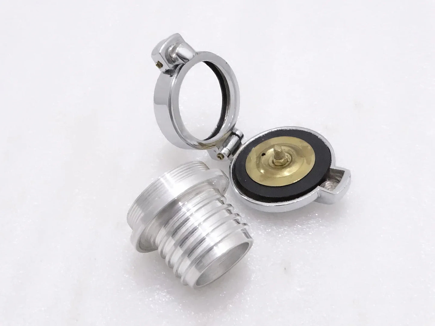 2'' MONZA Alloy Flip up Fuel Tank Cap & alloy Neck for BSA,NORTON,TRIUMPH Etc - StellerGear