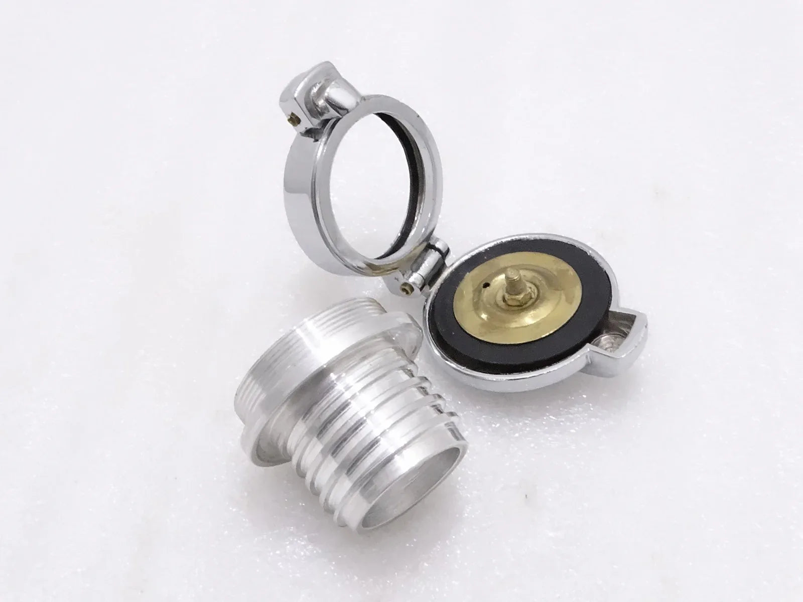 2'' MONZA Alloy Flip up Fuel Tank Cap & alloy Neck for BSA,NORTON,TRIUMPH Etc - StellerGear