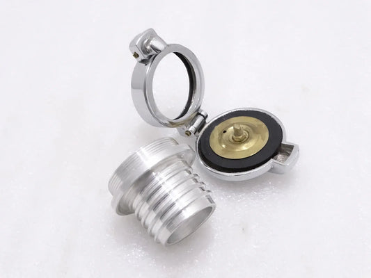 2'' MONZA Alloy Flip up Fuel Tank Cap & alloy Neck for BSA,NORTON,TRIUMPH Etc - StellerGear