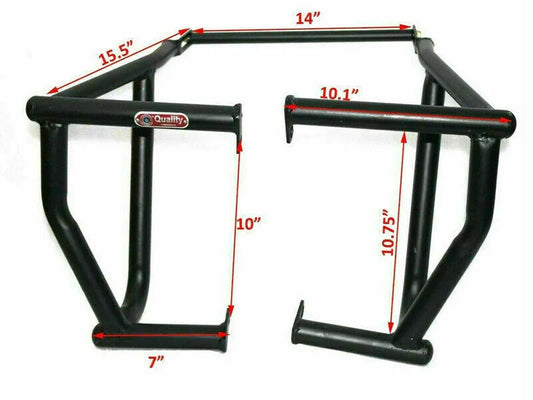 FOR Royal Enfield Himalayan Leg Guard Crash Bar Steel Black - StellerGear