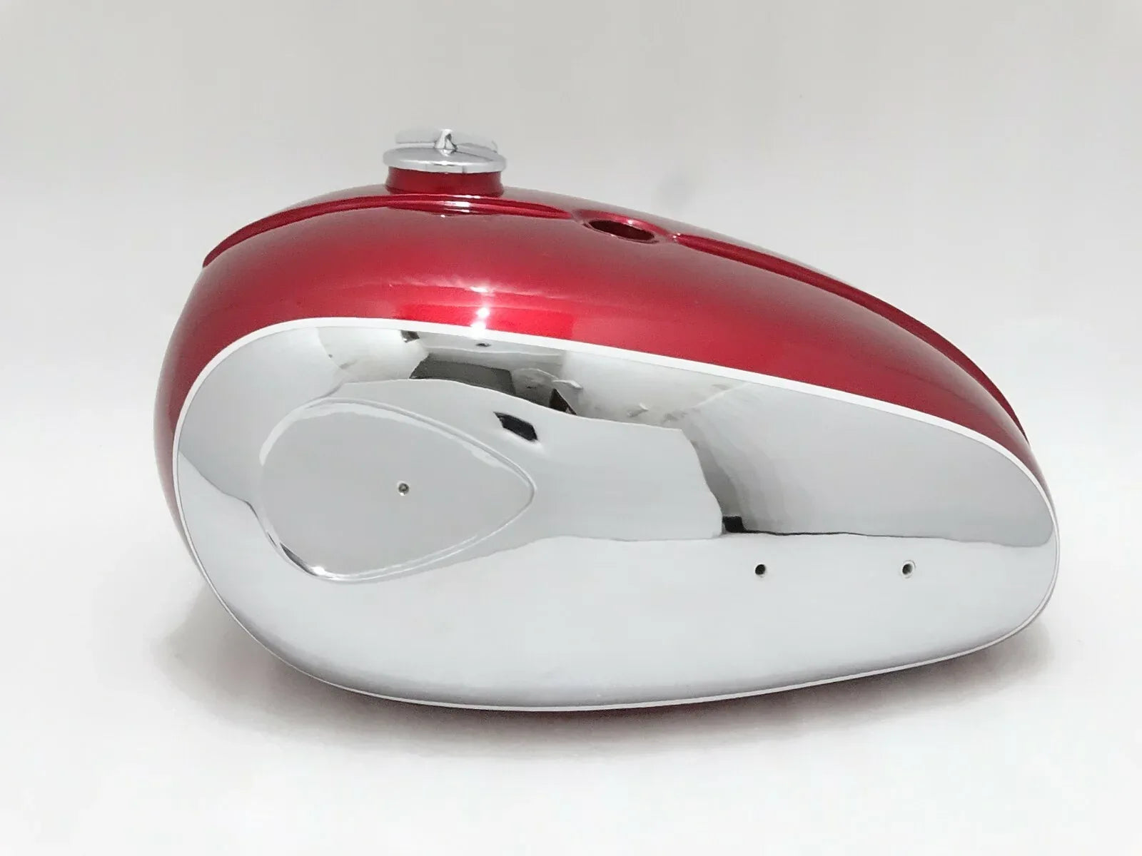 BSA A65 THUNDERBOLT 4 GALLON CHERRY PAINTED CHROME TANK + CAP (DUAL CARB) - StellerGear