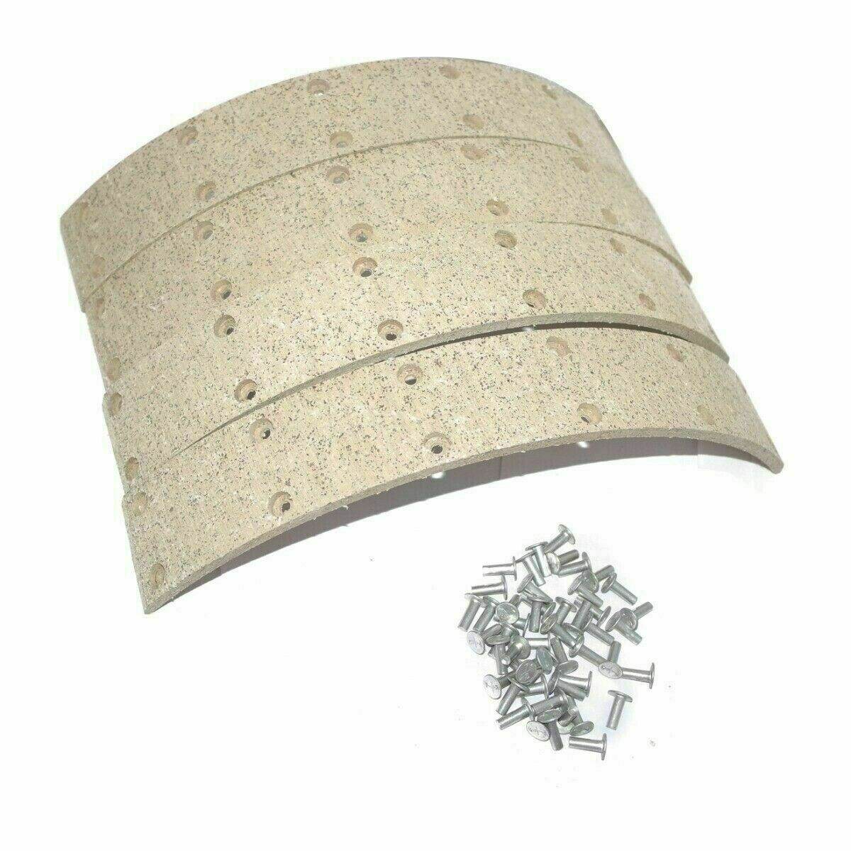 Brake Shoe Lining Kit With Rivets For Massey Ferguson 35 35X 135 240 Tractor - StellerGear