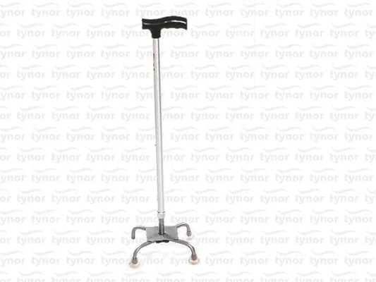 Tynor quadripod walking stick with four-foot base and height post