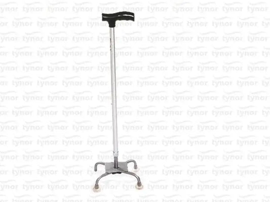 Tynor quadripod walking stick with four-foot base and height post