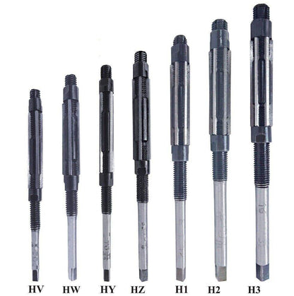 Adjustable Hand Reamer 7 Pcs HV - H3 , 1/4" - 15/32" Inch 6 Blades