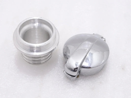 Alloy Monza Cap 2'' With Adapter/Filler Neck Fits Harley Davidson - StellerGear