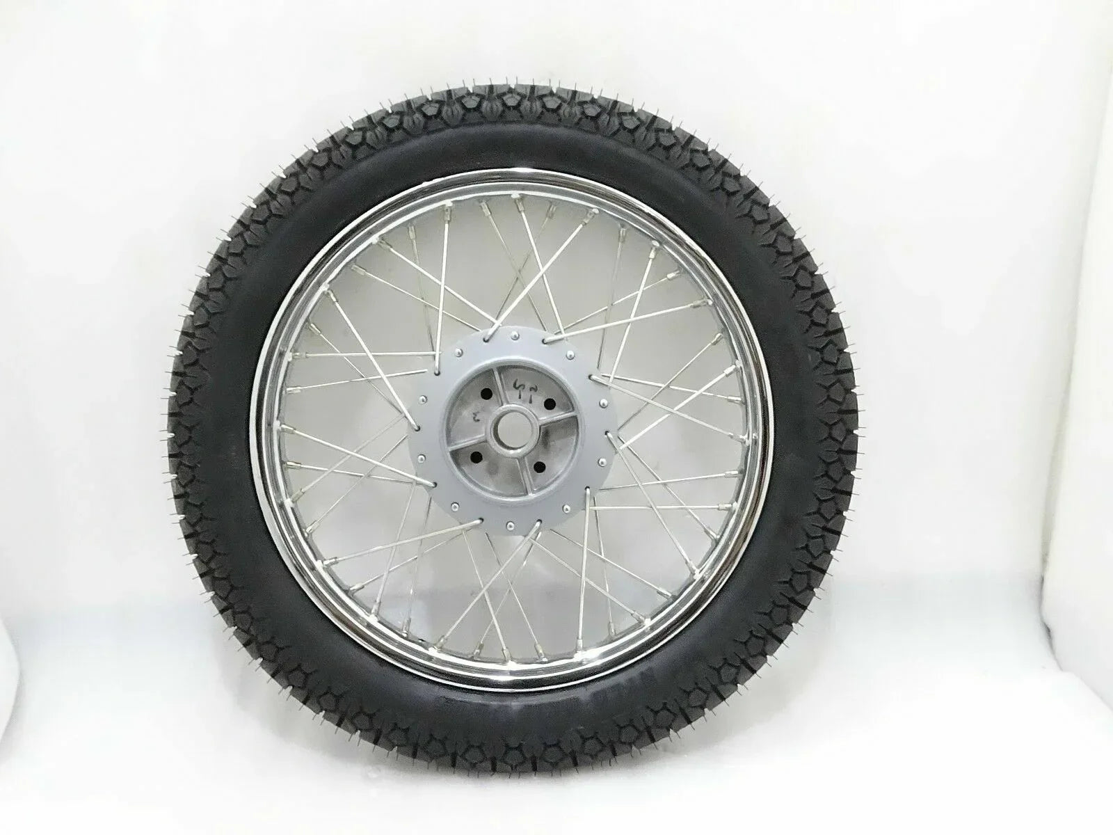 ROYAL ENFIELD REAR COMPLETE STEEL WHEEL RIM 19" TYRE + TUBE - StellerGear