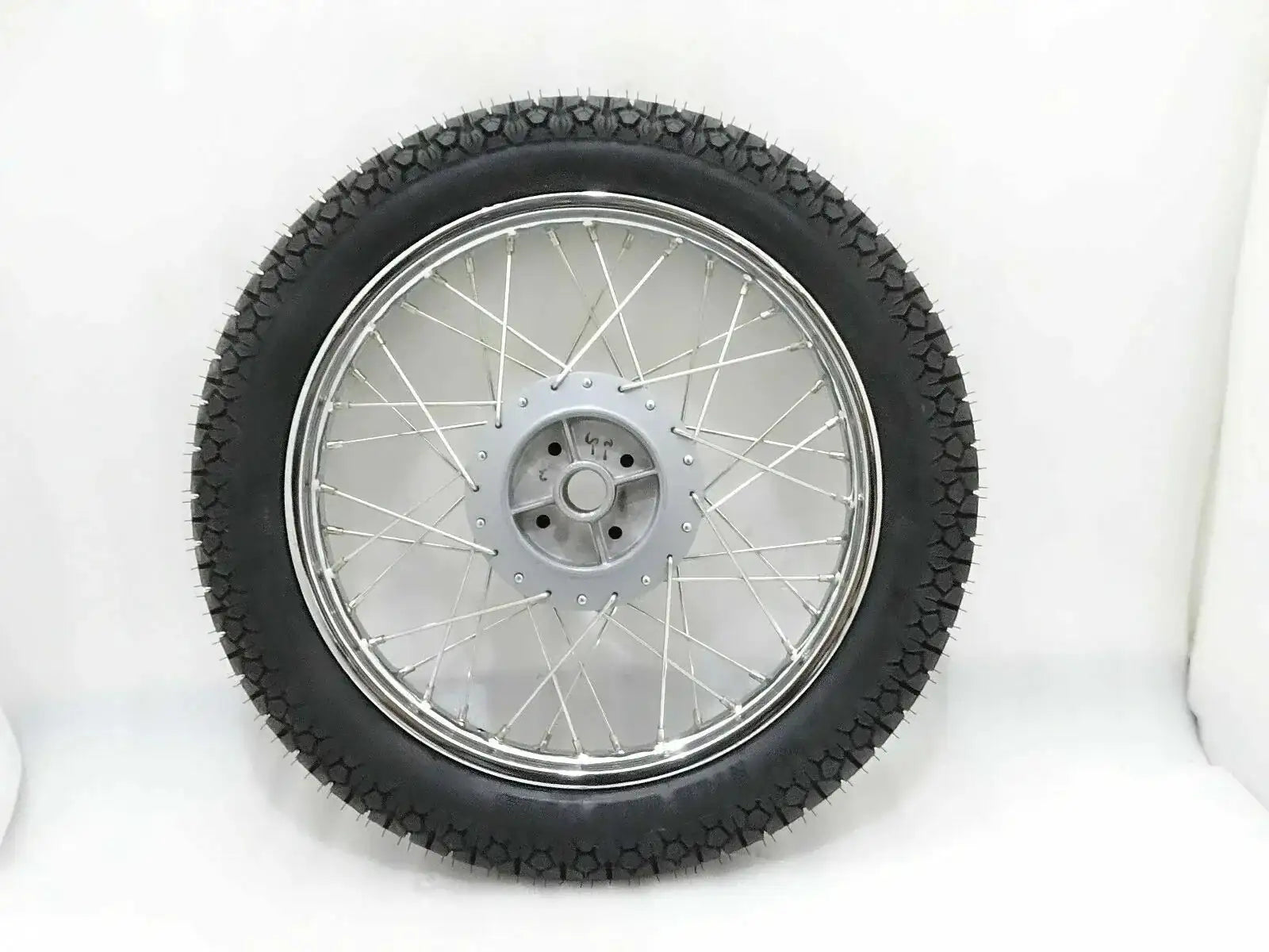 ROYAL ENFIELD REAR COMPLETE STEEL WHEEL RIM 19" TYRE + TUBE - StellerGear