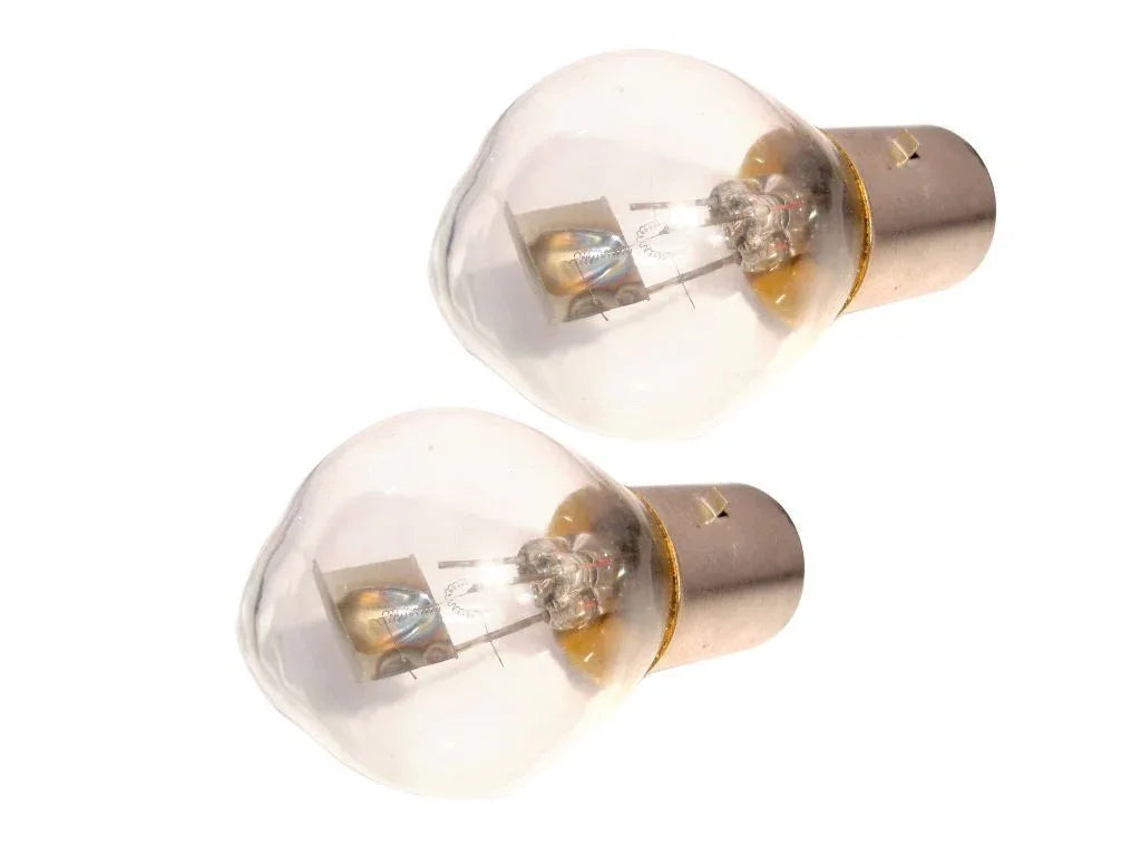 2 Headlamp Bulbs (6V-18/18W) With Shield Enfield/ Moped/ Scooters - StellerGear