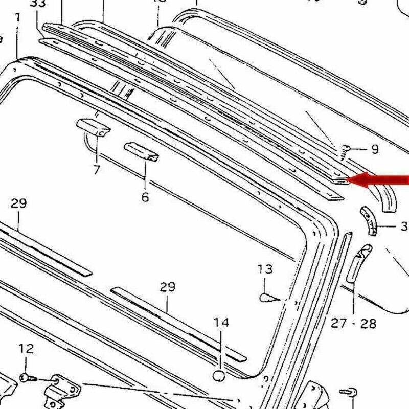 Soft Top Garnish Connect Soft Top To Windshield Frame For Suzuki Samurai 80-95 - StellerGear