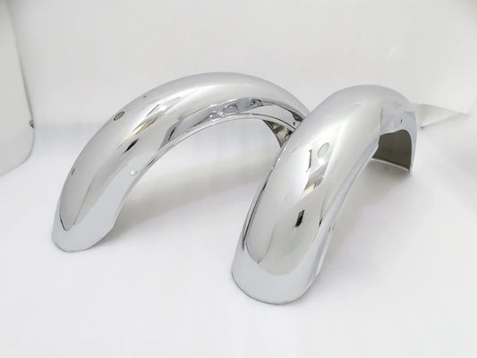 ROYAL ENFILED CLASSIC C5 500cc CHROMED MUDGUARD SET - StellerGear