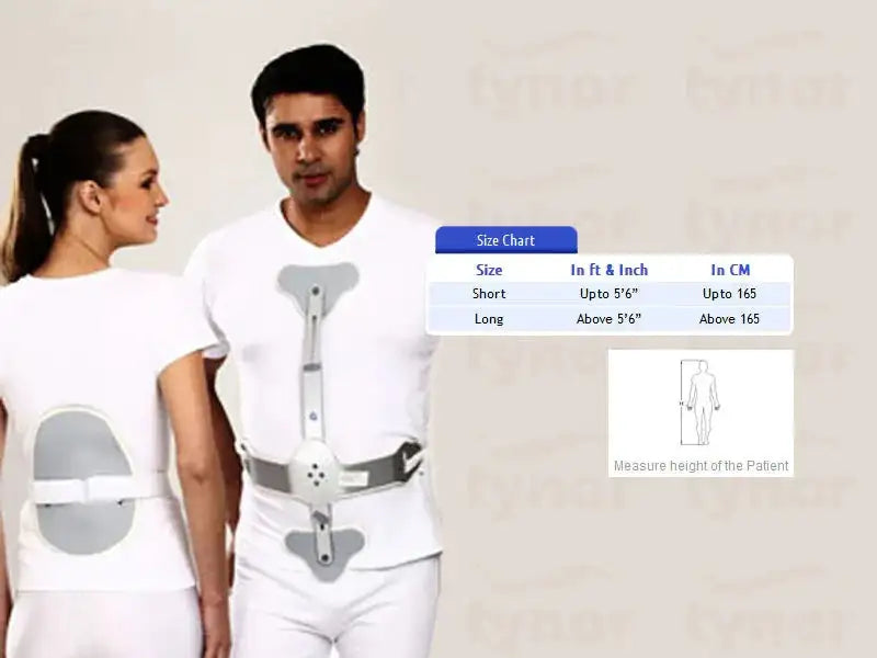 Tynor Ash Brace - Long Hyper Extension Lower Spine Support with adjustable straps.