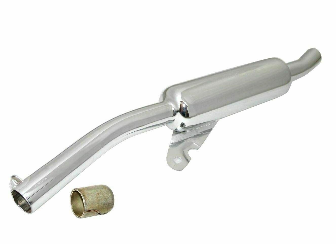 Angular Upswept Exhaust Silencer Chrome Fits Royal Enfield Classic - StellerGear