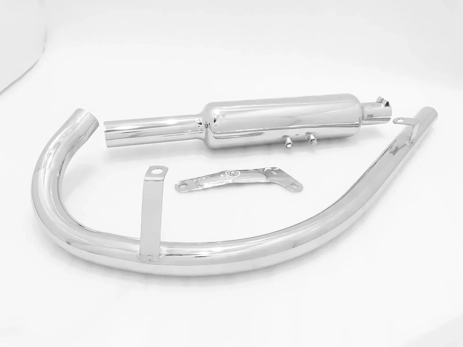 ROYAL ENFIELD SHORT EXHAUST SILENCER AND PIPE 500CC - StellerGear