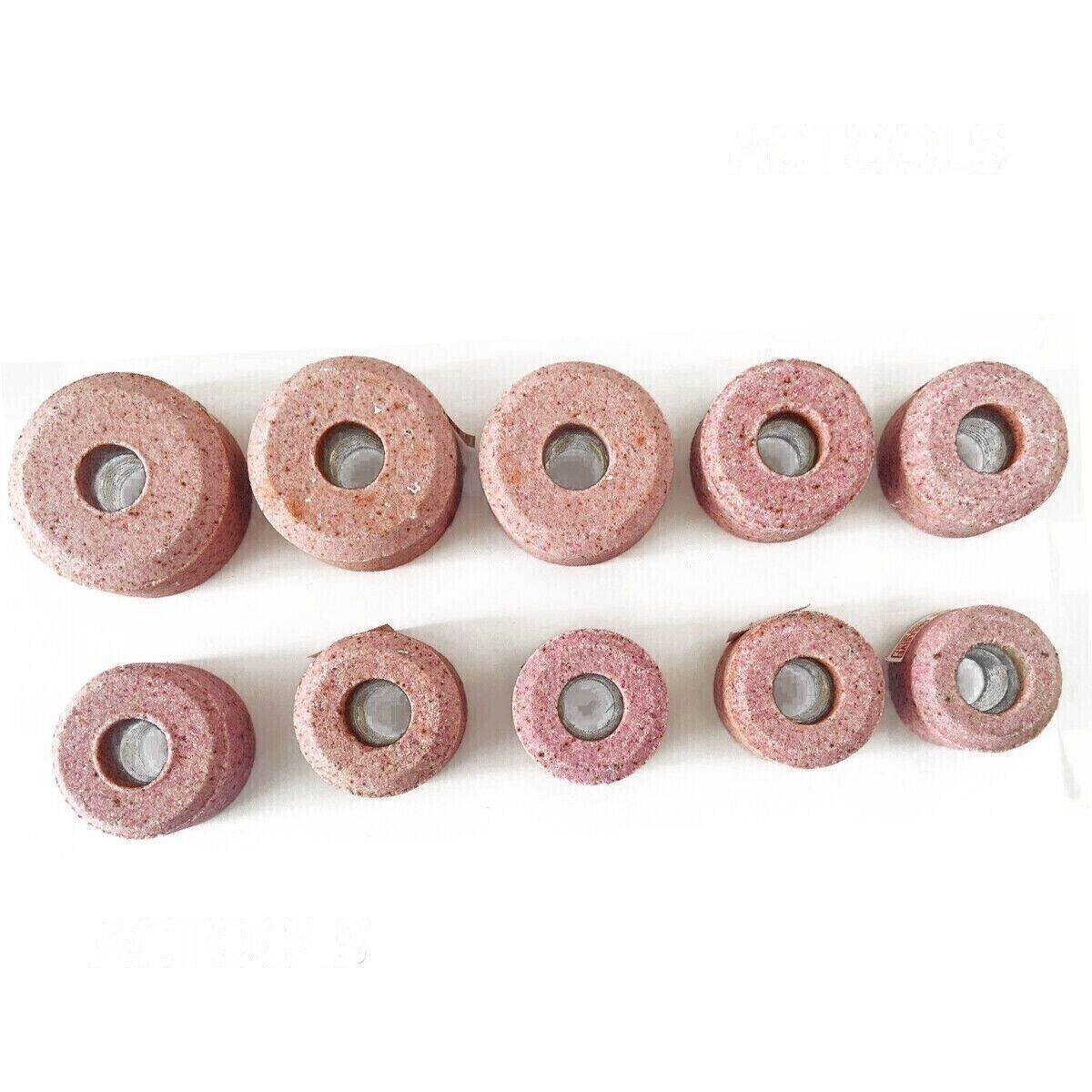 Set Of 10 Pcs Valve Seat Grinding Stones For Sioux Holder 11/16" Thread 80 Grit