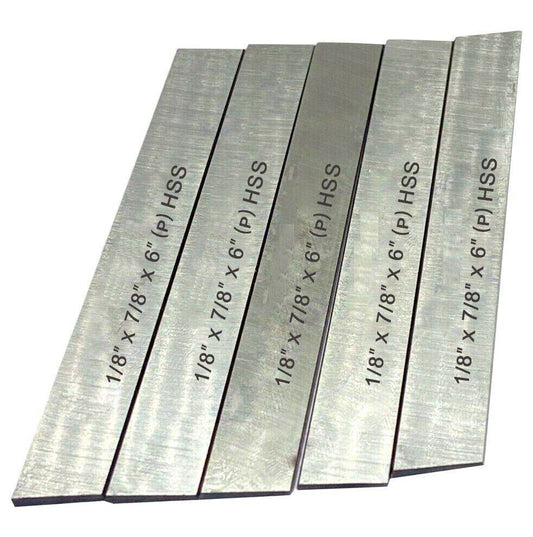 Lathe Cut Off Parting Tool Blade 5 Piece Set 1/8" x 7/8" x 6" Inch HSS M2 GRADE