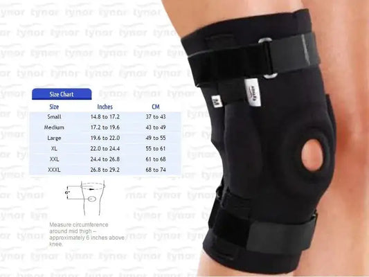Tynor Neoprene Hinged Brace Guard Stabilizer Strap Wrap Pad- Medium - StellerGear