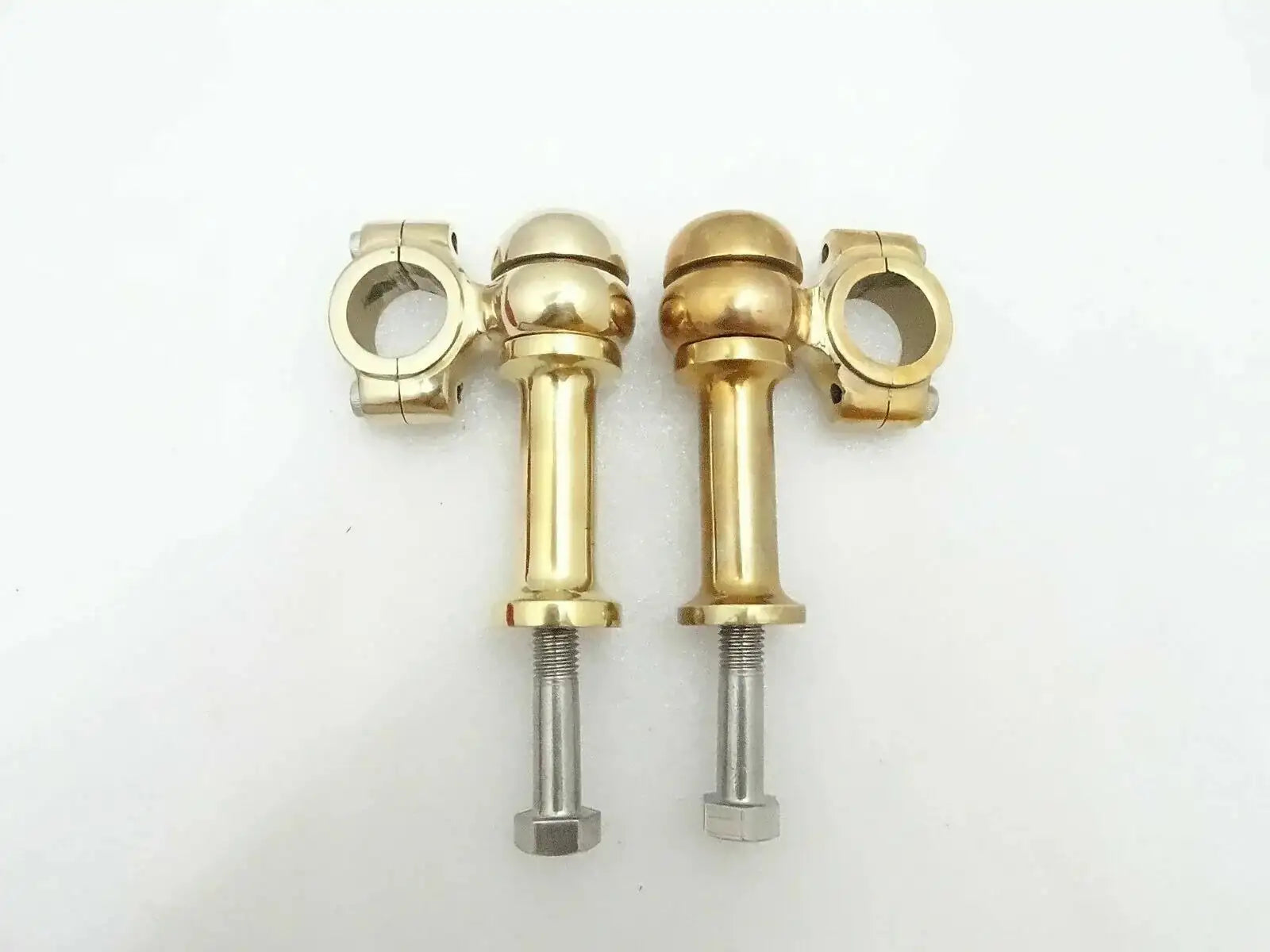 Universal Motorcycle Brass 1" Handle Bar Risers Clamps (2"Rise) - StellerGear