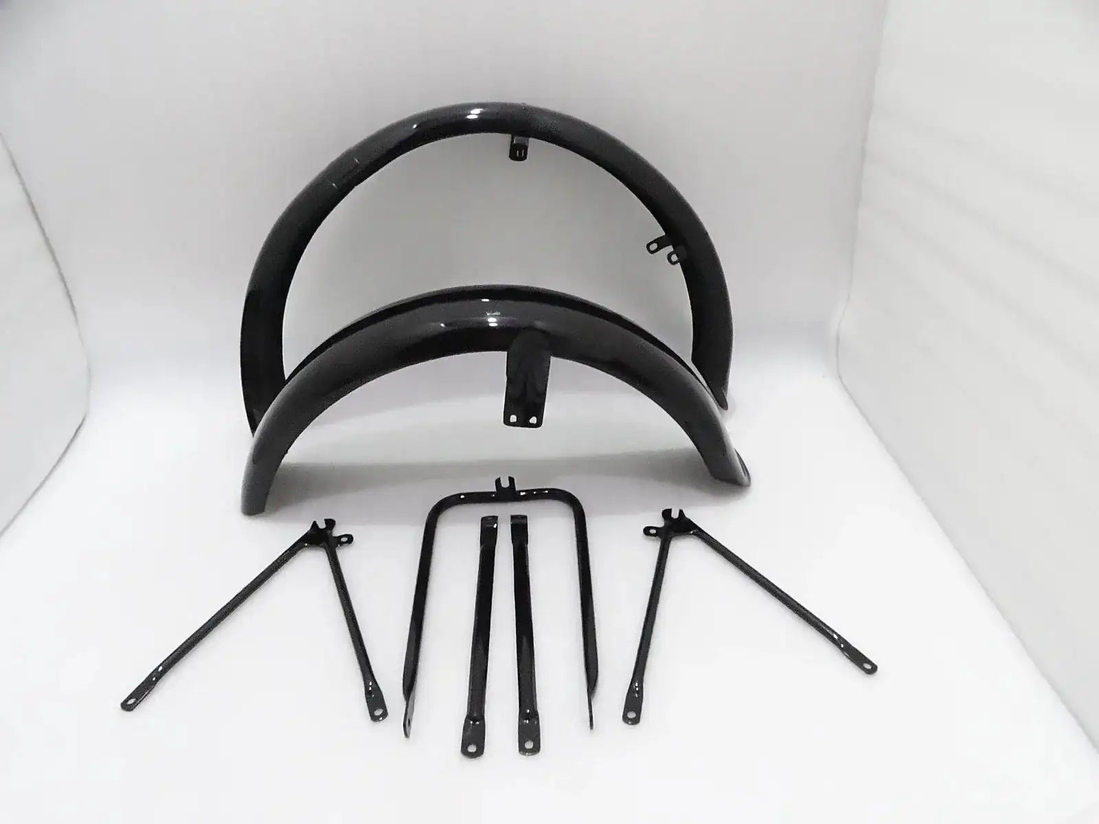 MATCHLESS G3L AJS 16M MILITARY MODEL MUDGUARD SET & STAYS BLACK PAINTED - StellerGear