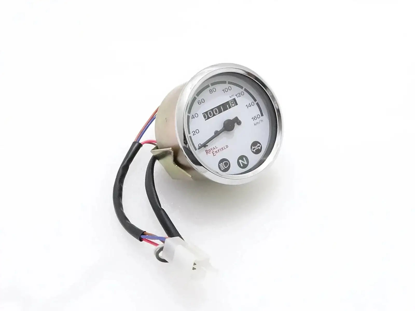 ROYAL ENFIELD WHITE SPEEDOMETER - StellerGear