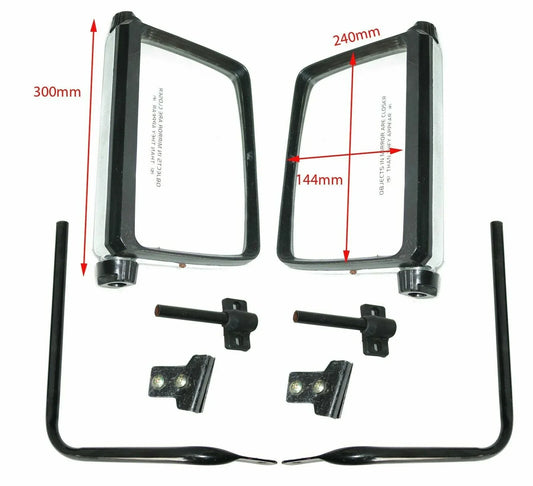 Fit For Suzuki Samurai Sj410 Sj413 Side Exterior Rear View Mirror Set Chrome Finish - StellerGear