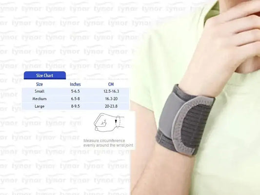Tynor Wrist Brace with Double Lock- Small - StellerGear