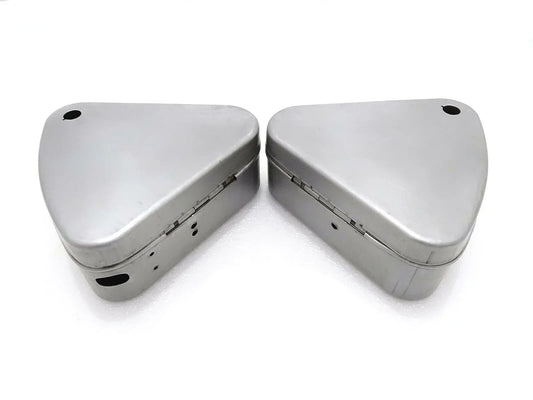 FLAT LID TOOL BOXES PAIR FOR ROYAL ENFIELD OLD MODEL MOTORCYCLE - StellerGear