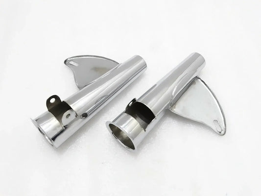 BSA A65 THUNDERBOLT, LIGHTING CHROMED FRONT FORK SLEEVES 1968-1970 - StellerGear