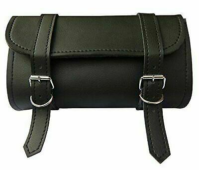 New Pure Leather Universal Black Tool Bag FIT FOR Triumph BSA Norton Royal Enfield - StellerGear