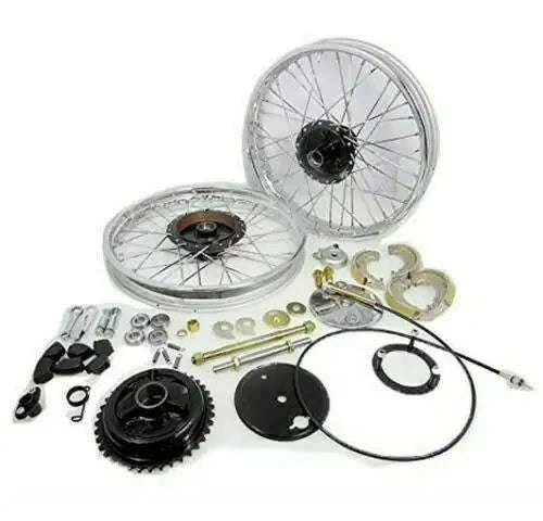 Front & Rear Half Width Wheel Rim Brake Ass Set FOR Royal Enfield 350CC - StellerGear