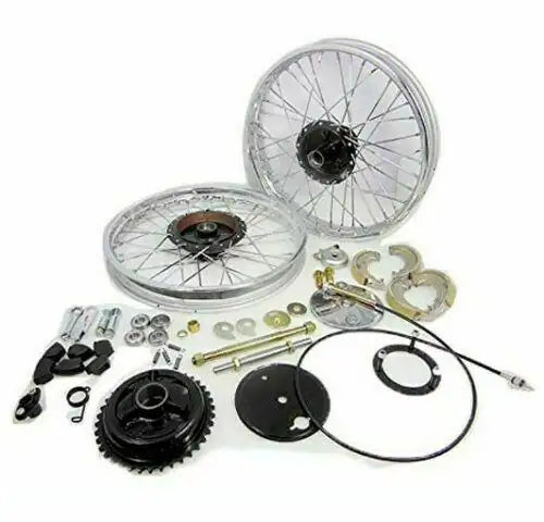 Front & Rear Half Width Wheel Rim Brake Ass Set FOR Royal Enfield 350CC - StellerGear