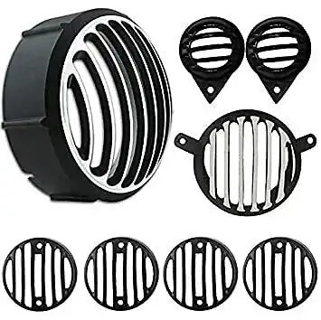 FIT FOR ROYAL ENFIELD CLASSIC 350 500 GRILL SET HEADLIGHT INDICATORS PARKING TAIL LIGHT - StellerGear