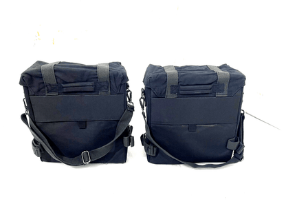 Pair Side Panniers Military Black Fits Royal Enfield Classic 350cc 500cc - StellerGear