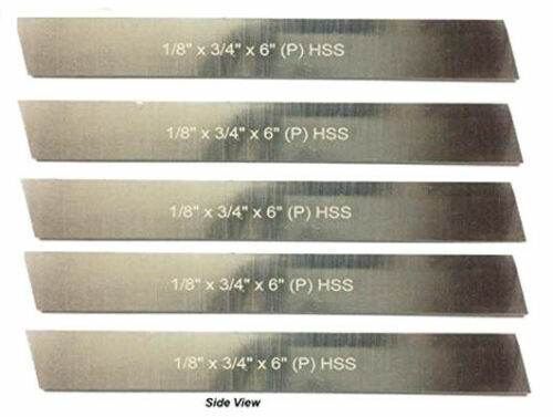 Set of 5 HSS Blades1/8"x 3/4" (Wide) x 6" (Long) Parting Or Cut Off Tool Holder