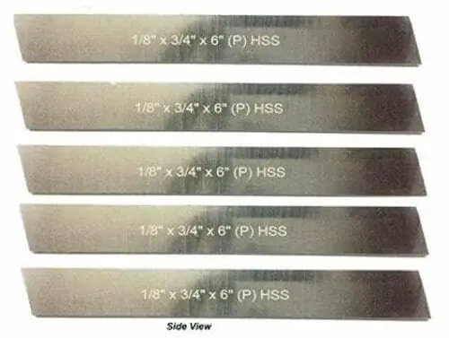 Set of 5 HSS Blades1/8"x 3/4" (Wide) x 6" (Long) Parting Or Cut Off Tool Holder - StellerGear