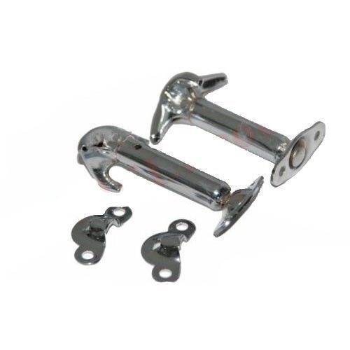 Hood Bonnet Latch Kit Chrome Plated Pair For 4x4 Jeeps Wrangler Willys Jeeps - StellerGear