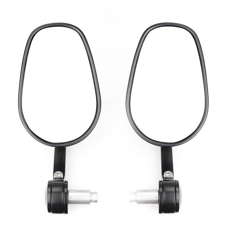 Fits 1Pair Universal Handlebar Round Rearview Side Mirrors For 7/8"Bar End Motorcycle