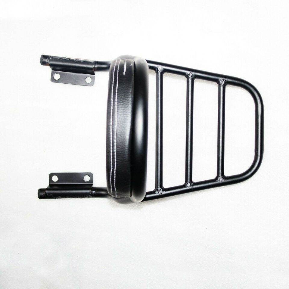 For Royal Enfield Interceptor 650 Rear Luggage Rack & BackRest Cushion Black - StellerGear