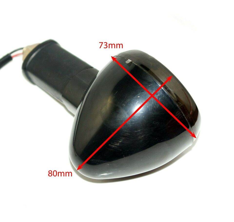 Fits Royal Enfield Full Black LED Indicator Blinker Turn Signal Light 4Pc - StellerGear