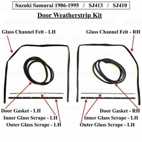 DOOR & GLASS SEAL KIT / DRIVER & PASSENGER SIDE -SUZUKI SAMURAI 80'-95' - StellerGear