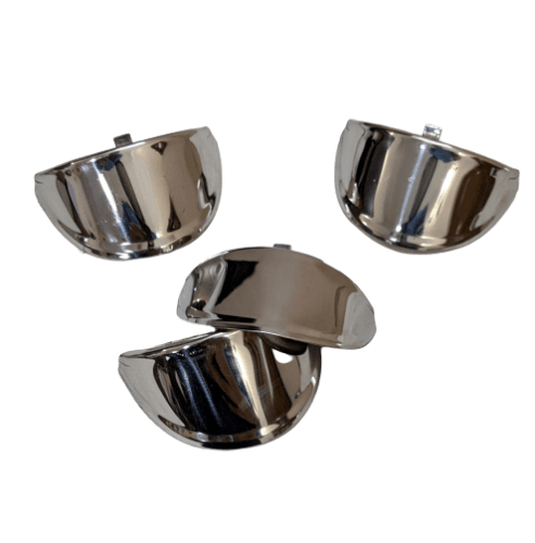 POLISHED STAINLESS STEEL INDICATOR BLINKER VISOR PEAK Fits Royal Enfield - StellerGear