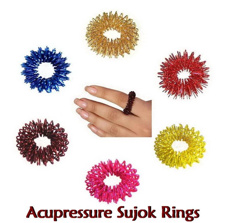 Sujok Therapy Acupressure (30 Byol Point + 10 Bar) Magnets + Free 5 Sujok Rings - StellerGear