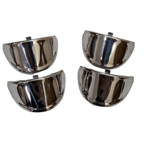 POLISHED STAINLESS STEEL INDICATOR BLINKER VISOR PEAK Fits Royal Enfield - StellerGear