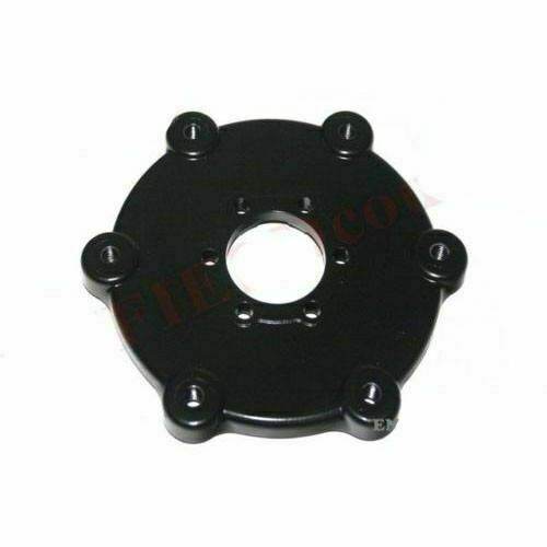 Fits Royal Enfield Black Powder Coated Front Brake Adaptor Plate Disc Mod - StellerGear