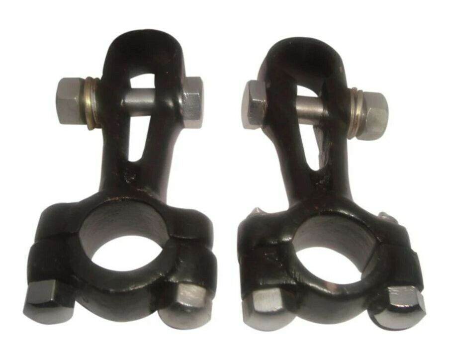 Girder Fork Handlebar Clamps 7/8 Inch Black Fits Royal Enfield - StellerGear