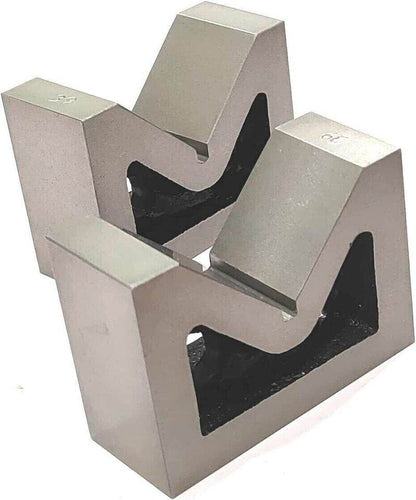 Cast Iron Vee V Block Set Of 2 Pieces 4" x 1 -1/2" x 3" Without Clamp Ground