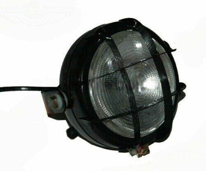 Black Plough Spot Light With Bulb & Grill for Massey Ferguson 6" - StellerGear