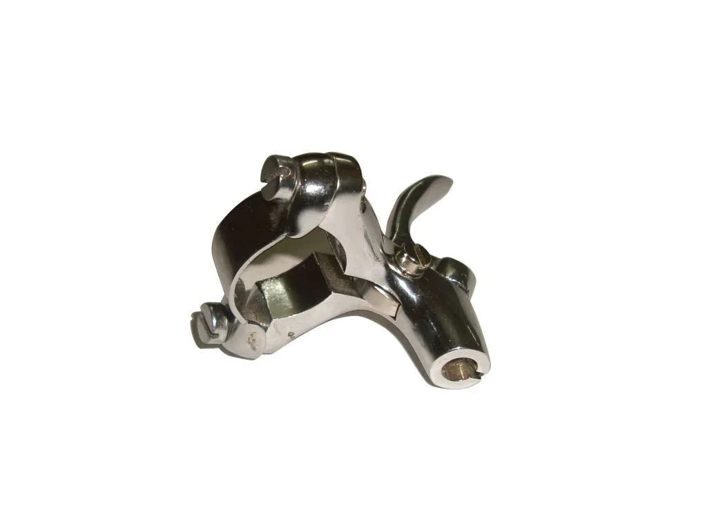 Chromed decompressor lever with metal mounting bracket for vintage bikes
